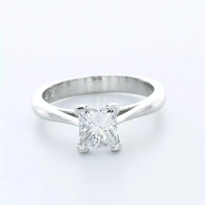Platin Solitär Verlobungsring 1,23 Karat Princess Lab-Grown Diamant D VS1 - Bild 1 von 5