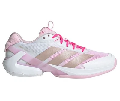 Talla 7 - ZAPATOS TENIS ADIDAS ADIZERO UBERSONIC 5 MUJER, Blanco/Rosa Foto 1 de 4