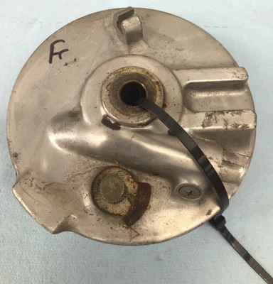 Honda MT125 Front Brake Plate 1974-76  used OE item P/N 45010-365-670 - Image 1 of 3