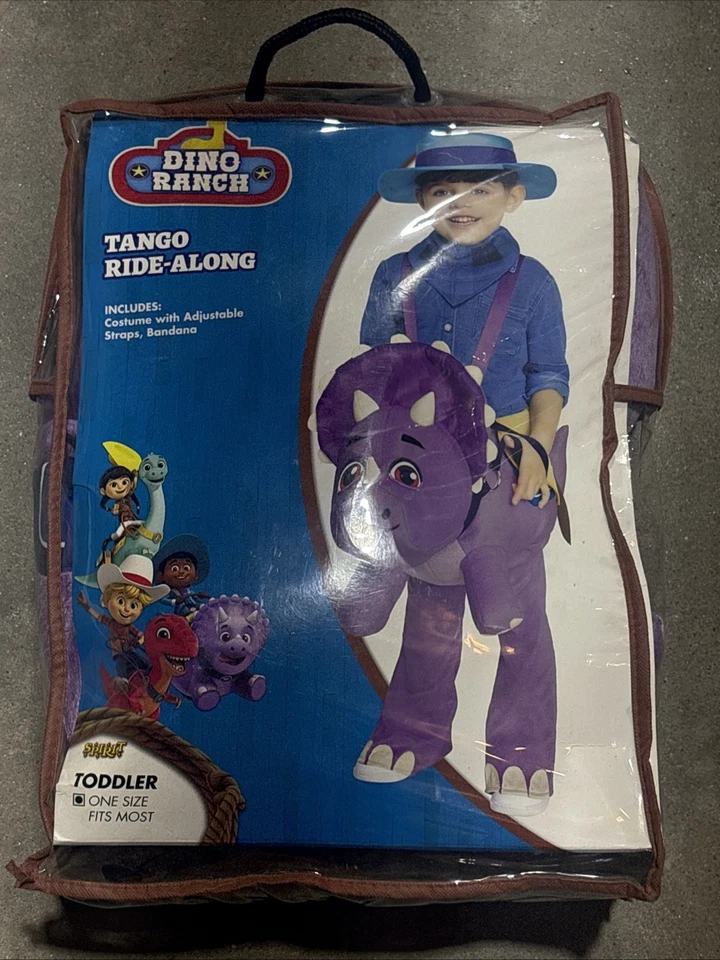 01569318 Spirit Halloween Toddler Clover Ride-Along Costume - Dino Ranch OSFM