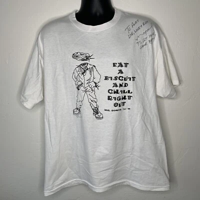 Camisa De Colección Miguel Washington Comediante Firmada Punto Único XLarge Galleta SS Foto 1 de 4