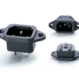 AC250V 10A IEC320 C14 Mount Male Plug 3 Pins Panel Inlet Power D2G5 Socket I4W7 - Picture 1 of 9