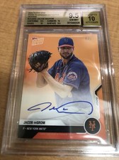 2020 TOPPS NOW ROAD TO OPENING DAY JACOB DEGROM AUTO ORANGE 4/5  BGS 9.5 GEM