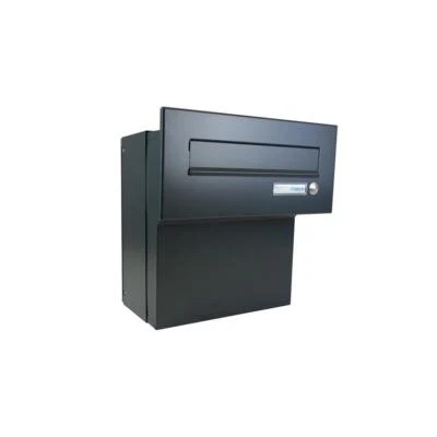 F-04 throw-through mailbox with bell ral7016 anthracite grey wall thickness 18-27 cm - Image 1 of 4