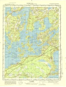 Russian Soviet Military Topographic Map - BROMARF (Finland), 1:50 000, ed. 1973 - Picture 1 of 6