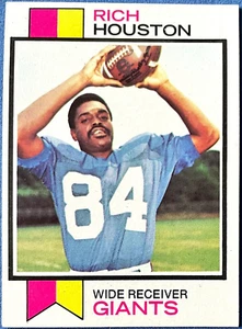 1973 Topps RICH HOUSTON #391, New York Giants EX, angoli vivi - Foto 1 di 2