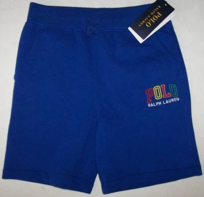 NUEVO CON ETIQUETAS Polo Ralph Lauren AZUL REAL POLAR LOGOTIPO Bordado Pantalones Cortos Niño 7 PONY Foto 1 de 4