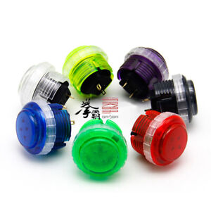 6pcs Arcade Qanba Translucent 30mm Mechanical Push Buttons with Omron Switches