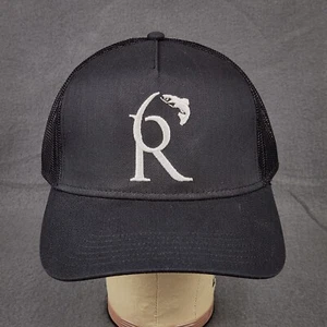 Six Rivers Brewery Snapback Hat Black Mesh Back Cap One Size Beer Fish - Picture 1 of 8