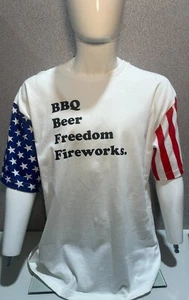 BBQ Beer Freedom Fireworks T-Shirt - Size X-Large - Picture 1 of 1