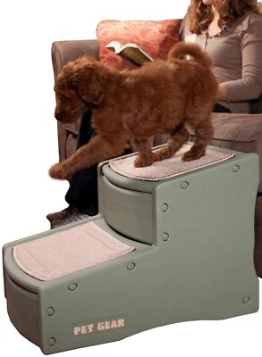 Pet Gear Easy Pet Stairs, 2 Step for Cats Dogs Puppies Brown, Tan, Grey, Sage - Image 1 of 4
