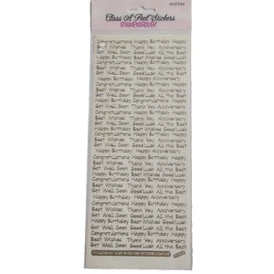 Stampendous Aufkleber Klasse A Peel Wörter Sätze Buchstaben Gold Mini Positives Glück - Bild 1 von 4