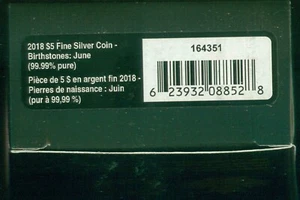 2018 Canada S$5 Birthstone June BOX & COA OGP ONLY NO COINS - Bild 1 von 6