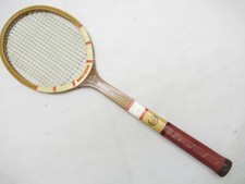 VINTAGE WRIGHT & DITSON "PANCHO GONZALES" TENNIS RACQUET. ANTIQUE / DISPLAY