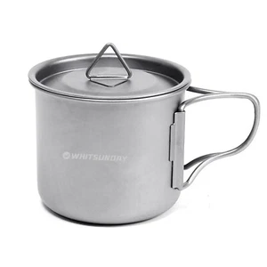 Titanium Cup Mug,Outdoor Camping Ultralight Pot,Water Mug Cup for Cook Fire - Picture 1 of 8