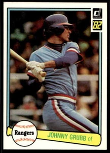 1982 Donruss 467 Johnny Grubb Texas Rangers Baseball Card - Picture 1 of 2
