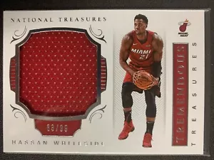 Maglia Hassan Whiteside 2017-18 Panini National Treasures Tremendous Jumbo #/99 - Foto 1 di 1