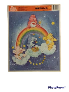 Vintage Care Bears 1986 Golden 23 Piece Extra Thick Frame Tray Puzzle - Picture 1 of 5