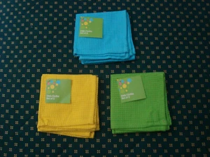 Vtg Set of 6 Colored Dishcloths Waffle Texture NOS - Picture 1 of 3