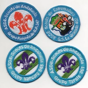 LOTE DE 4 INSIGNIAS SCOUTS-BADGE SCOUTS DE GRUPOS ASDE # 1628 - Imagen 1 de 1