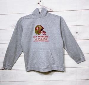 NFL Team Apparel Boys San Francisco Hoodie Sz L Gray Kangaroo Pocket Long Sleeve - Picture 1 of 8