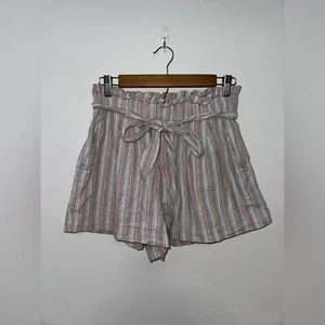 Pre-Owned MD American Eagle Cream, Blue and Red Striped Shorts - Picture 1 of 10