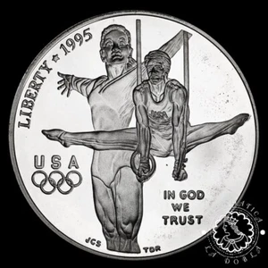 1995 - Estuche DOLLAR PROOF - Gimnastics - ATLANTA - USA - Picture 1 of 3