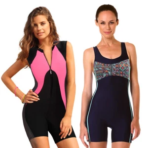 Aroona One Piece Badeanzug Damen Bademode Jungenshorts Damen bescheidener Badeanzug - Bild 1 von 15