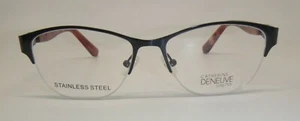 Catherine Deneuve Lunettes CD0409 Black 002 Metal Eyeglasses Frame 52-16-135 RX - Picture 1 of 5