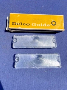1963 Oldsmobile F-85 Cutlass NOS GUIDE Parking Light Lamp Lenses Pair #5953852 - Picture 1 of 10