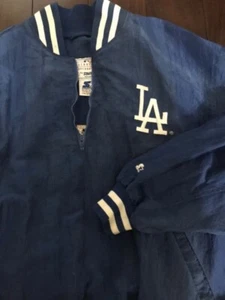 VIntage Los Angeles Dodgers Jacket Windbreaker XL Starter Blue LA 90s - Picture 1 of 5
