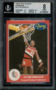 1984-85 Star Company Franz #5 Clyde Drexler Rookie BGS 8 - Picture 1 of 2