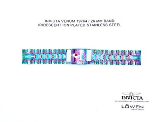Invicta Venom 19764 irisierendes ionenplattiertes Edelstahlarmband 26 mm - Bild 1 von 3