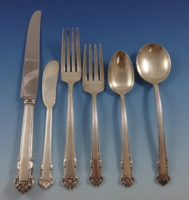 Servicio de cubiertos de plata esterlina English Shell by Lunt para juego de 6 33 piezas Foto 1 de 4