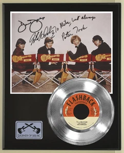 Monkees "I'm A Believer" Reproduction Signed Silver Record Display Wood Plaque - Picture 1 of 4