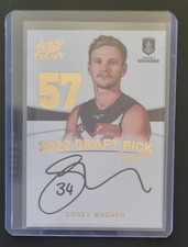 2023 AFL Select Legacy Draft Pick Signature Gold Corey Wagner 03/90 Fremantle