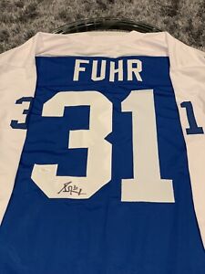Grant Fuhr Autographed/Signed Jersey JSA Sticker Toronto Maple Leafs