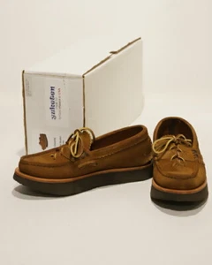 yuketen 16940PM Suede Leather Golden Brown Loafers Rockers Shoes Size US7E - Picture 1 of 11