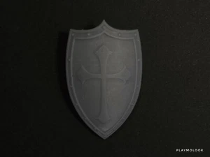Escudo Templarios Impresión 3d resina gris - Sin pintar - Escala Playmobil - Imagen 1 de 3