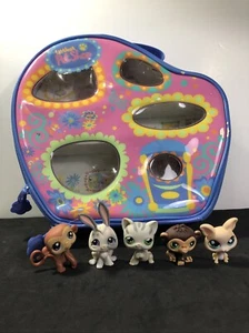 Littlest Pet Shop lotto di 5 animali domestici e porta vinile vintage - Foto 1 di 15