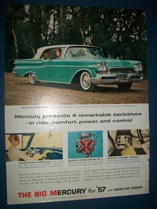 1957 Mercury  Monterey Phaeton mid-size-mag car ad-"4 remarkable exclusives" - Picture 1 of 1