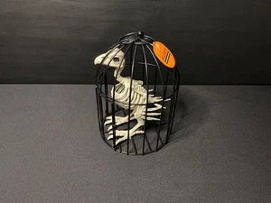 NUEVO CON ETIQUETA Pájaro Esqueleto en Jaula Decoración Halloween *LINDO* - Imagen 1 de 3