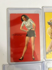 1940s Mutoscope Pin-Up Arcade Cards Lot 10 Vargas Style Glamour Cheesecake Art - Bild 1 von 15