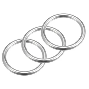 316 Acciaio Inox Rotondo cerchio Saldato O-Ring 45mm(1.77") ID 6mm Spessore 3pz - Afbeelding 1 van 5