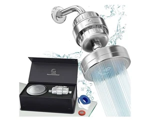 Aquahomegroup Set Soffione Doccia Lusso Filtrato 20+3 Stadi Filtro Doccia per Hard - Foto 1 di 9