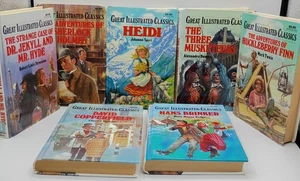 Lot of 7 Great Illustrated Classics Hardcover Books Moby Dick Three Musketeers.. - Picture 1 of 3