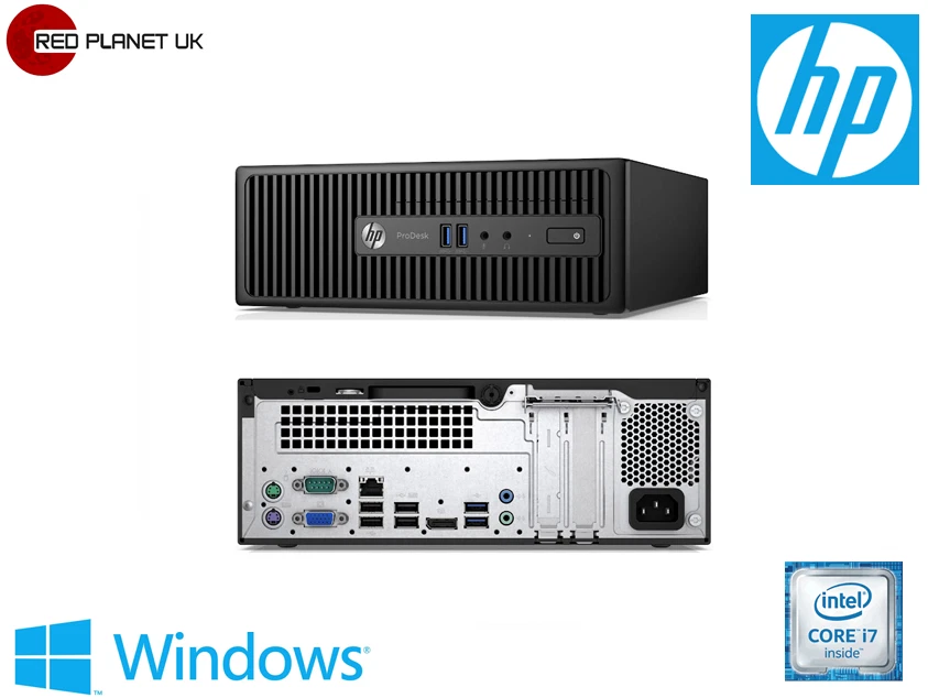 HP ProDesk 400 G3 Intel  i5 6500 12GB RAM 128GB SSD SFF WIFI Win 11 Desktop PC - Image 1 of 4