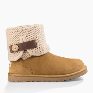 UGG Shaina Strickstiefel Foldover in Chesnut Größe 10 - Bild 1 von 13