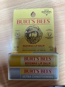 burts bees lip balm beeswax and ultraconditioning gift pack - Picture 1 of 3