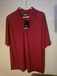 Nike Poloshirt Herren Größe Large L Rot Dri-FIT Golf Neu Mit Etikett - Bild 1 von 8